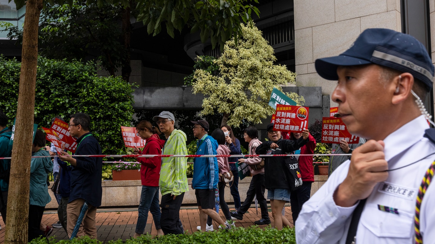 Featured image for Hong Kong's First Protest in Years Held Under Strict Controls and Police Monitoring