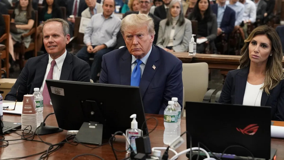 "Trump Lawyer's Surprising Courtroom Accessory Raises Eyebrows at $250 Million Fraud Trial"