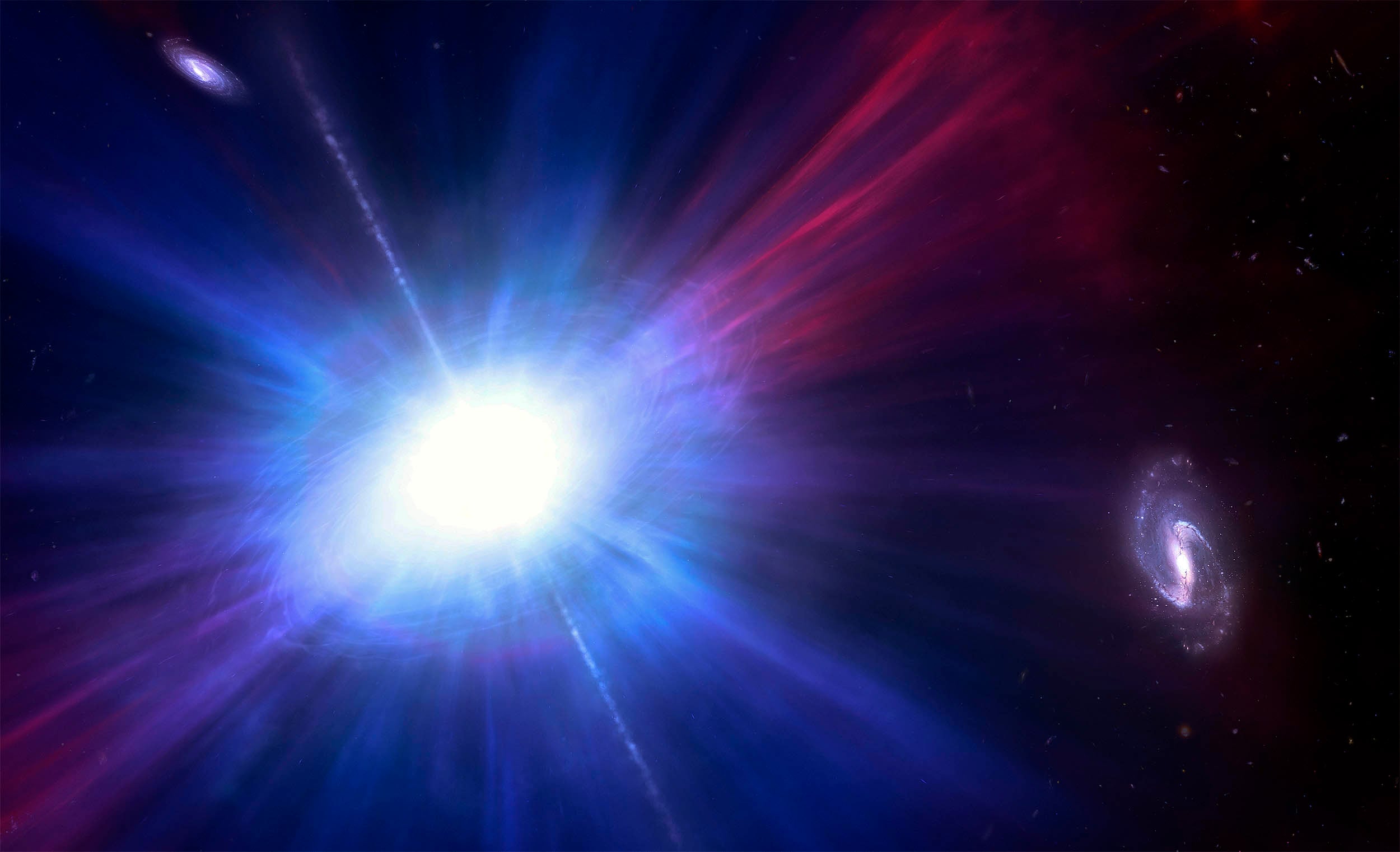 Featured image for Astronomers puzzled by ongoing bright blue cosmic flashes
