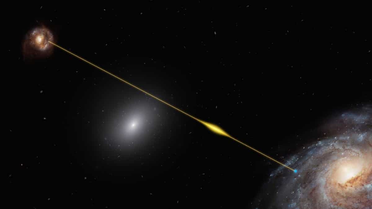 "Interstellar Discovery: 8 Billion-Year-Old Radio Signal Traced to Seven Galaxies"