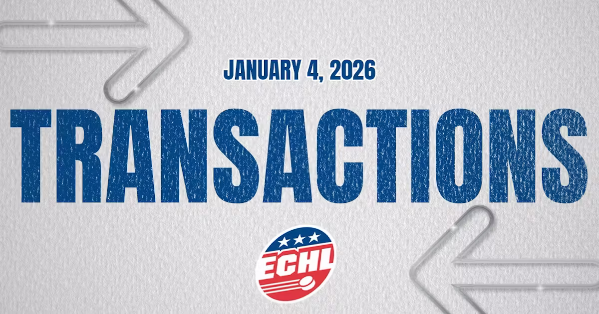 Featured image for ECHL Transaction Highlights for January 4, 2026