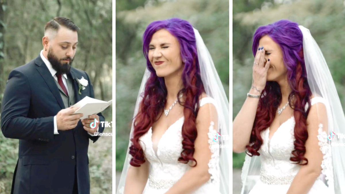 TikTok users alarmed by groom's unsettling wedding vows.