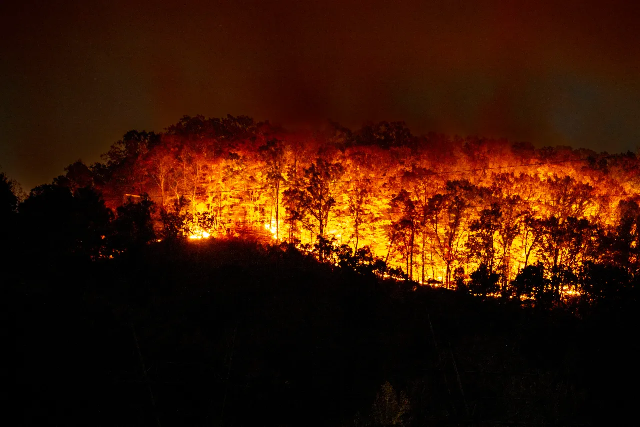Multiple Wildfires Ravage Roane, Pulaski, and Giles Counties