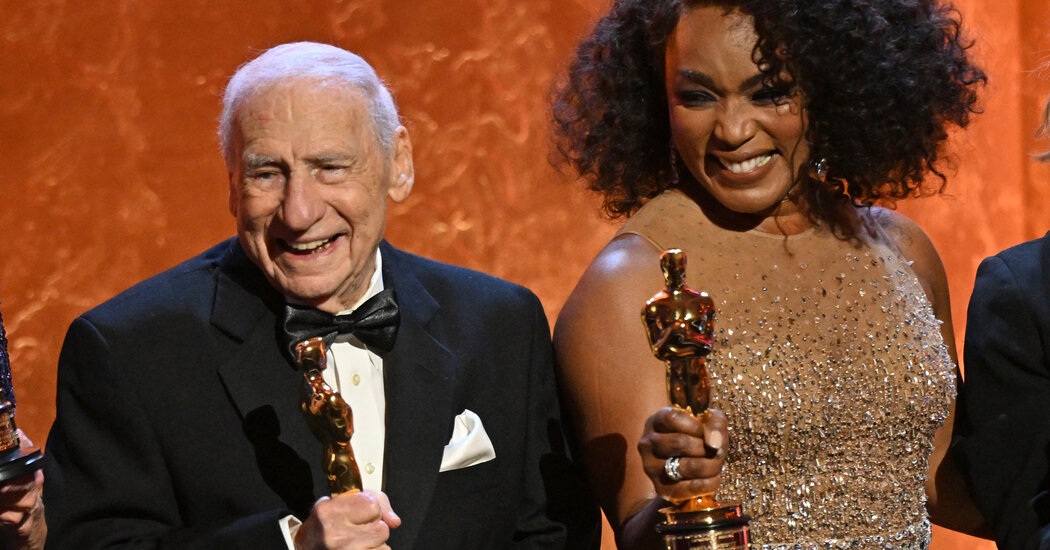 "Governors Awards Celebrate Mel Brooks and Angela Bassett's Honorary Oscars"