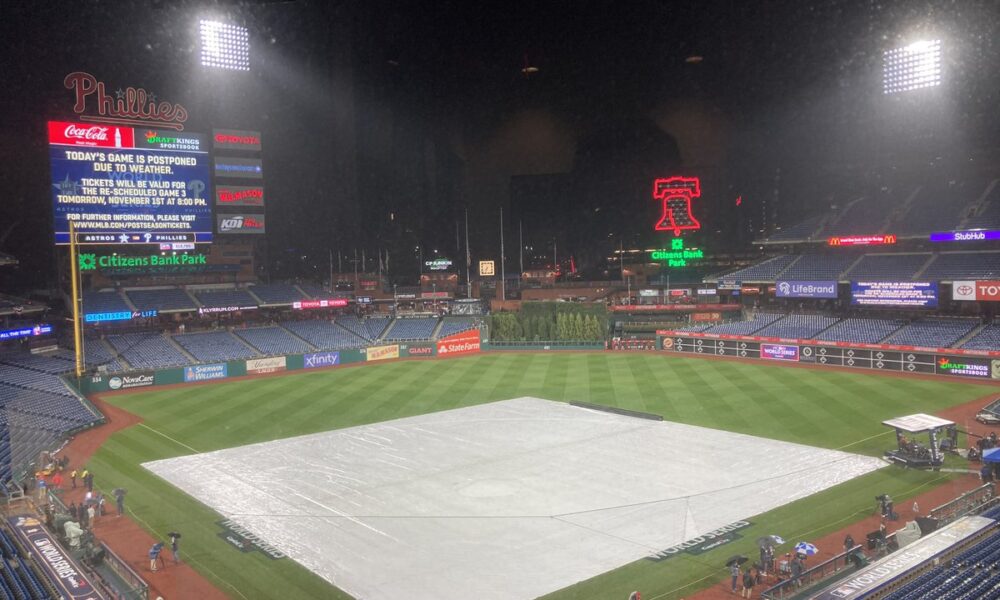 Featured image for Rain forces postponement of Phillies-Braves game.
