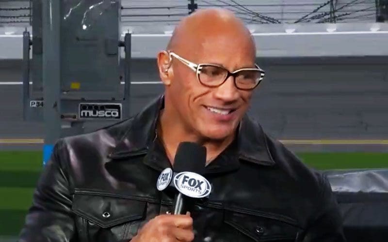 Featured image for "The Rock Stays Grand Marshal as Daytona 500 Postponed Due to Rain"