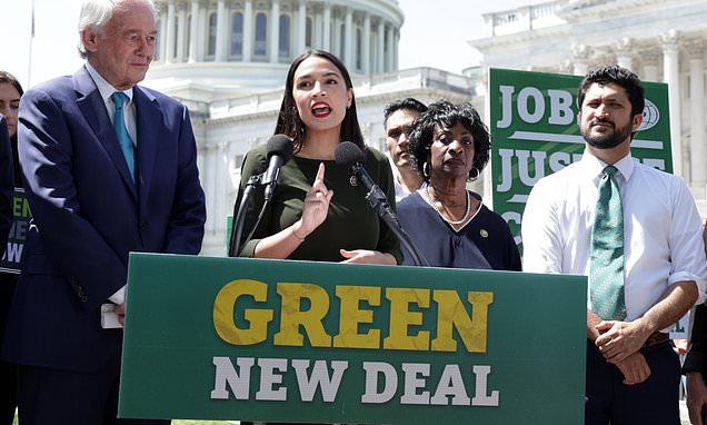 Featured image for AOC reintroduces Green New Deal plan.