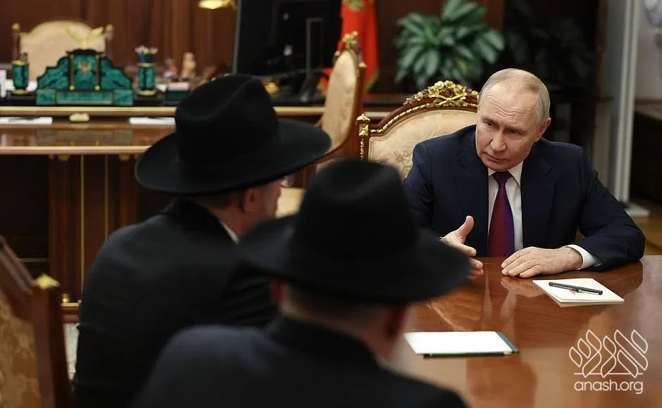 Putin Hosts Rabbi Lazar for Yud Shevat-Themed Meeting
