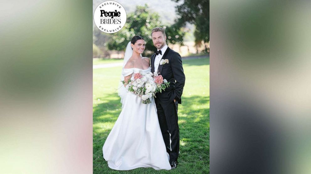 "Derek Hough ties the knot with Hayley Erbert in a fairytale forest wedding"