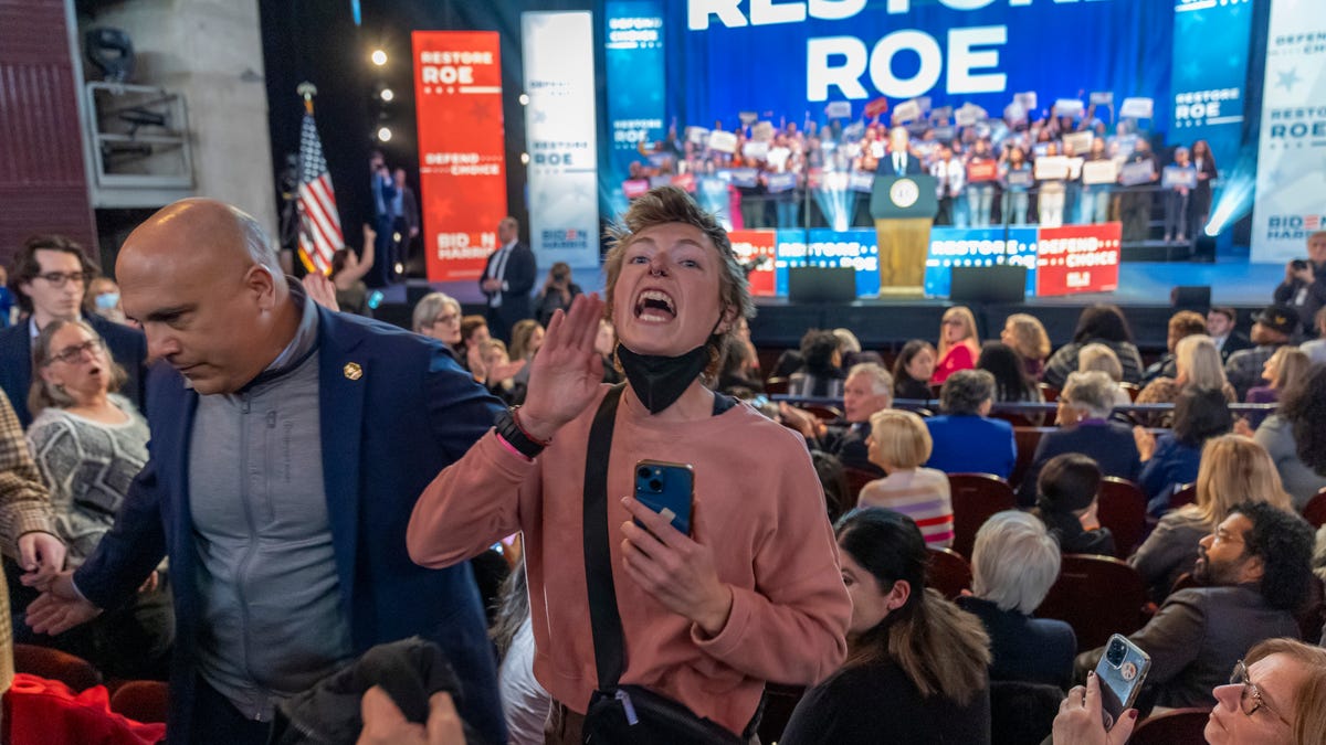 "Biden's Abortion Rally Marred by Protests and Hecklers"