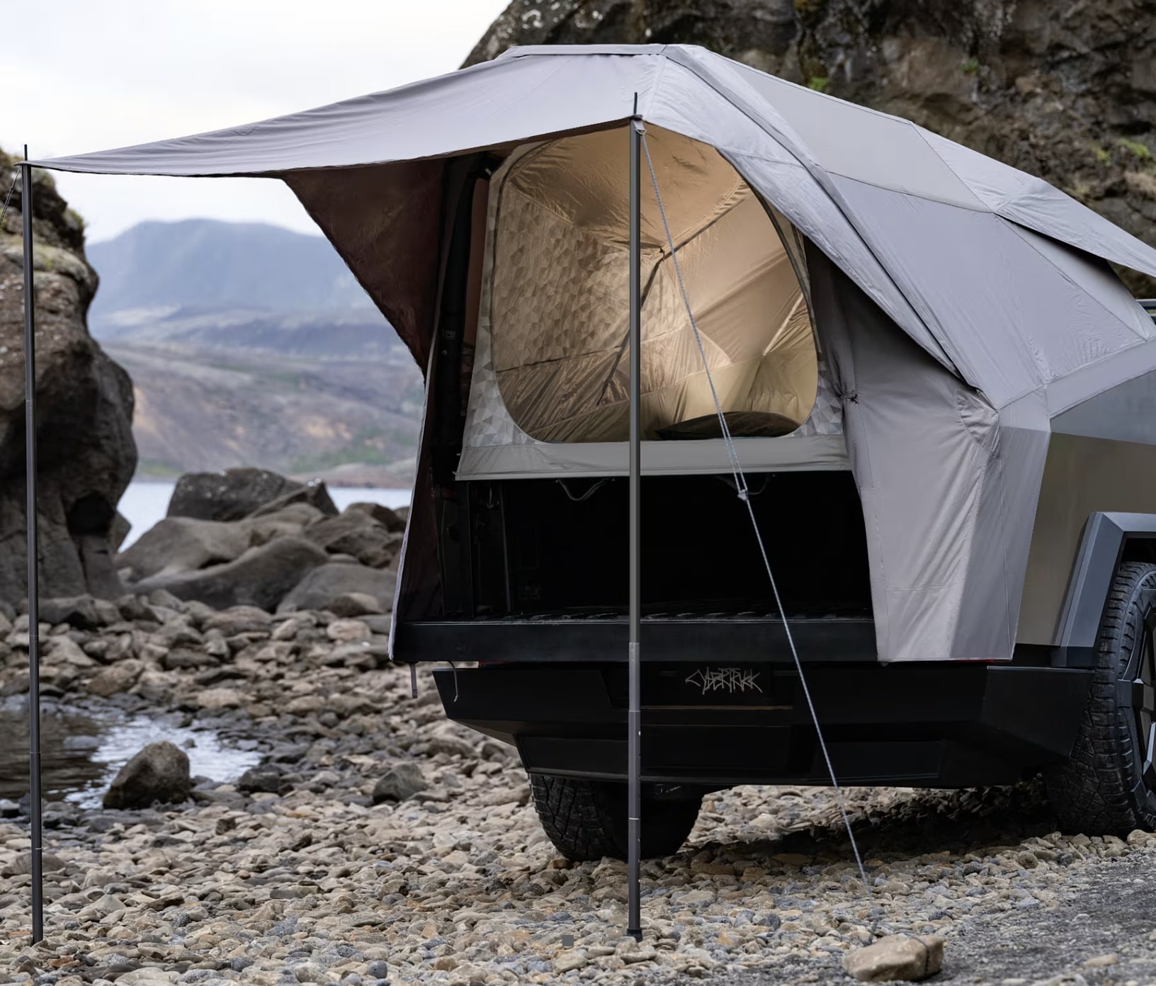 "Tesla Cybertruck: Elon Musk's Camping Feature Confirmed, Survey Reveals Buyer Hesitation"