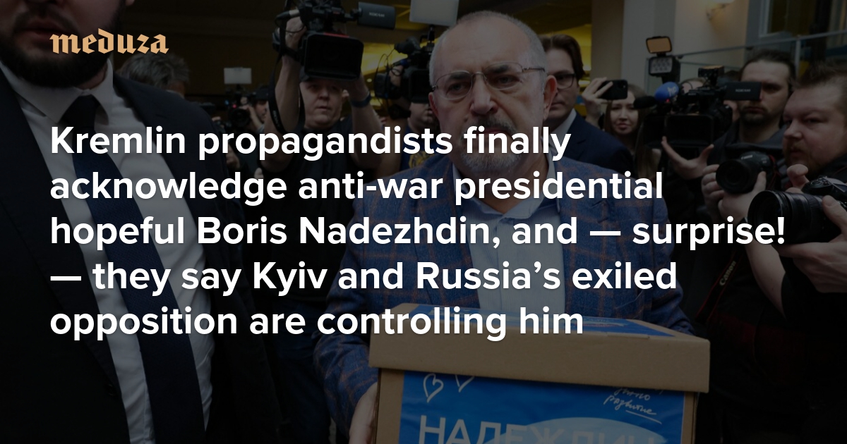 Featured image for "Kremlin Acknowledges Anti-War Candidate Boris Nadezhdin's Challenge to Putin in Russian Election"
