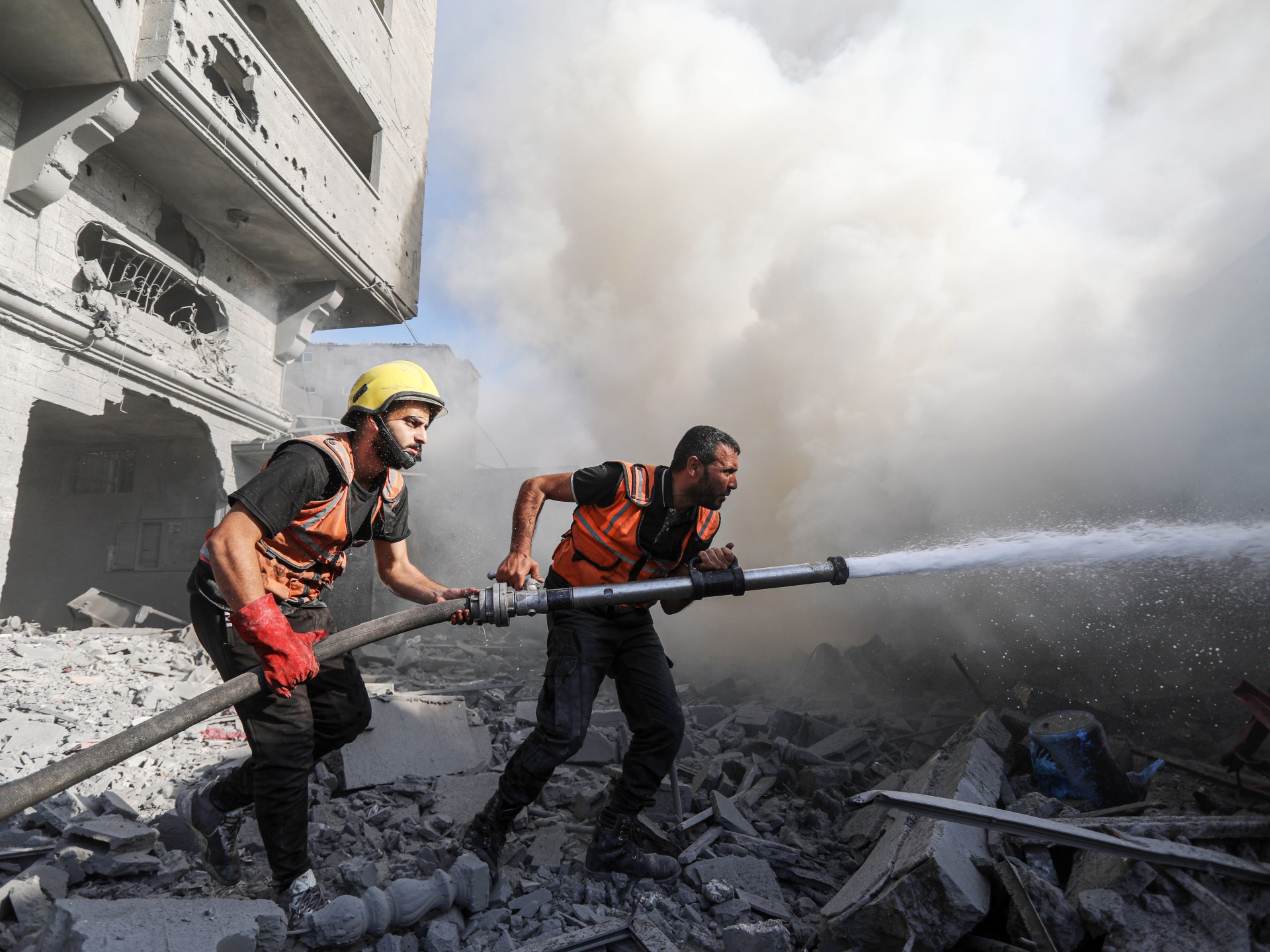 Featured image for "Rescue Workers in Gaza Witness Unrelenting Brutality of Israel's War"