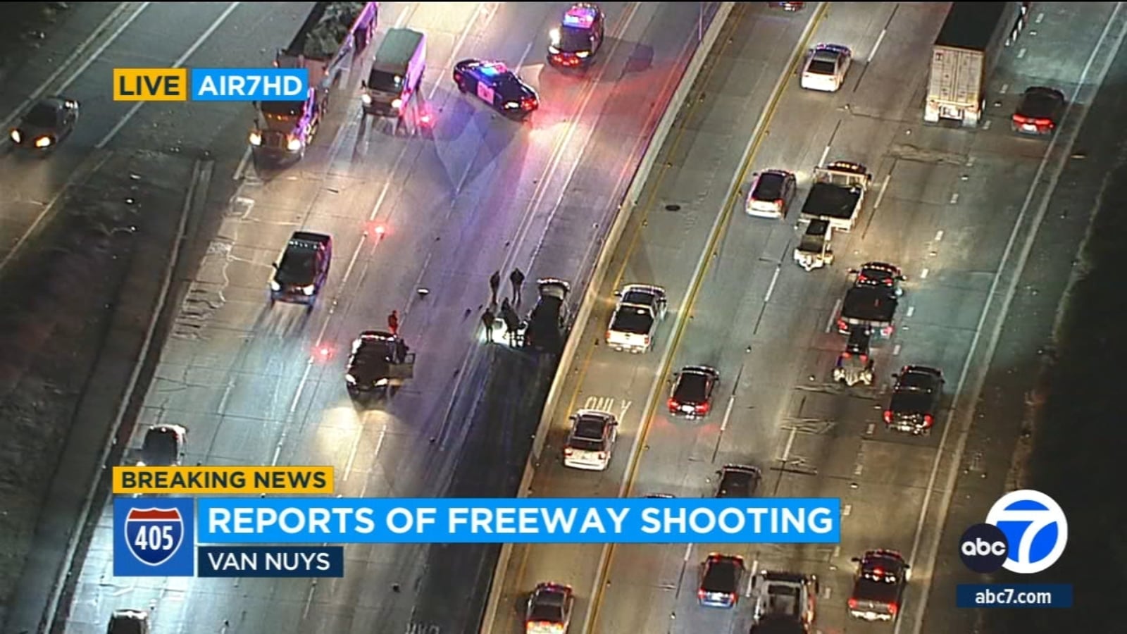 Featured image for "CHP Responds to Shooting and Crash on 405 Freeway in Van Nuys, One Hospitalized"