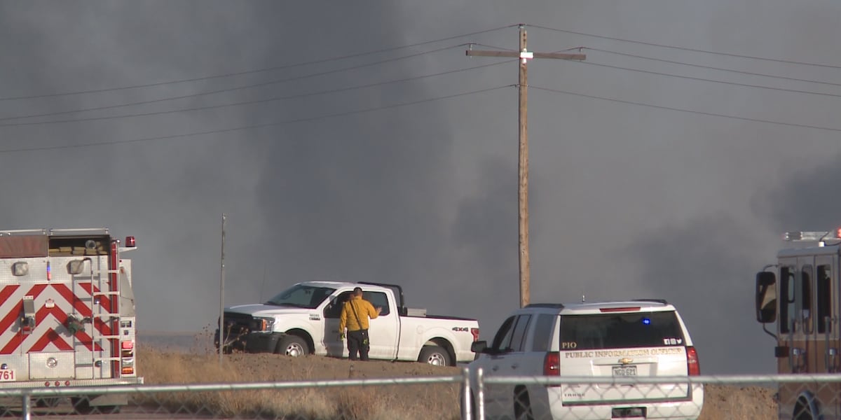 "Colorado Springs Firefighters Battle Multiple Grassfires Near Airport and Peterson SFB"