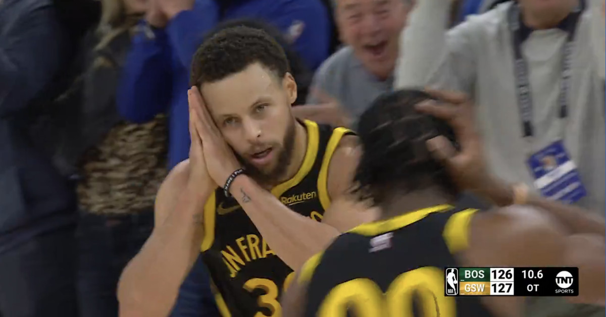Featured image for Stephen Curry's Epic Splash Revives Warriors, Stuns Celtics in Overtime Loss