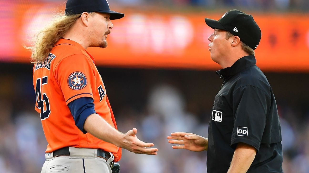 Featured image for Dodgers win over Astros with controversial balk call.