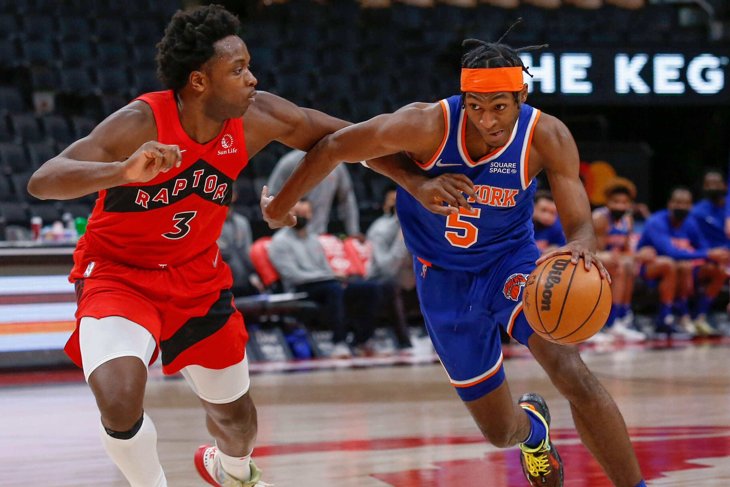 Featured image for "Knicks-Raptors Trade Shakeup: Anunoby for Barrett Swap's Impact on NBA Landscape"