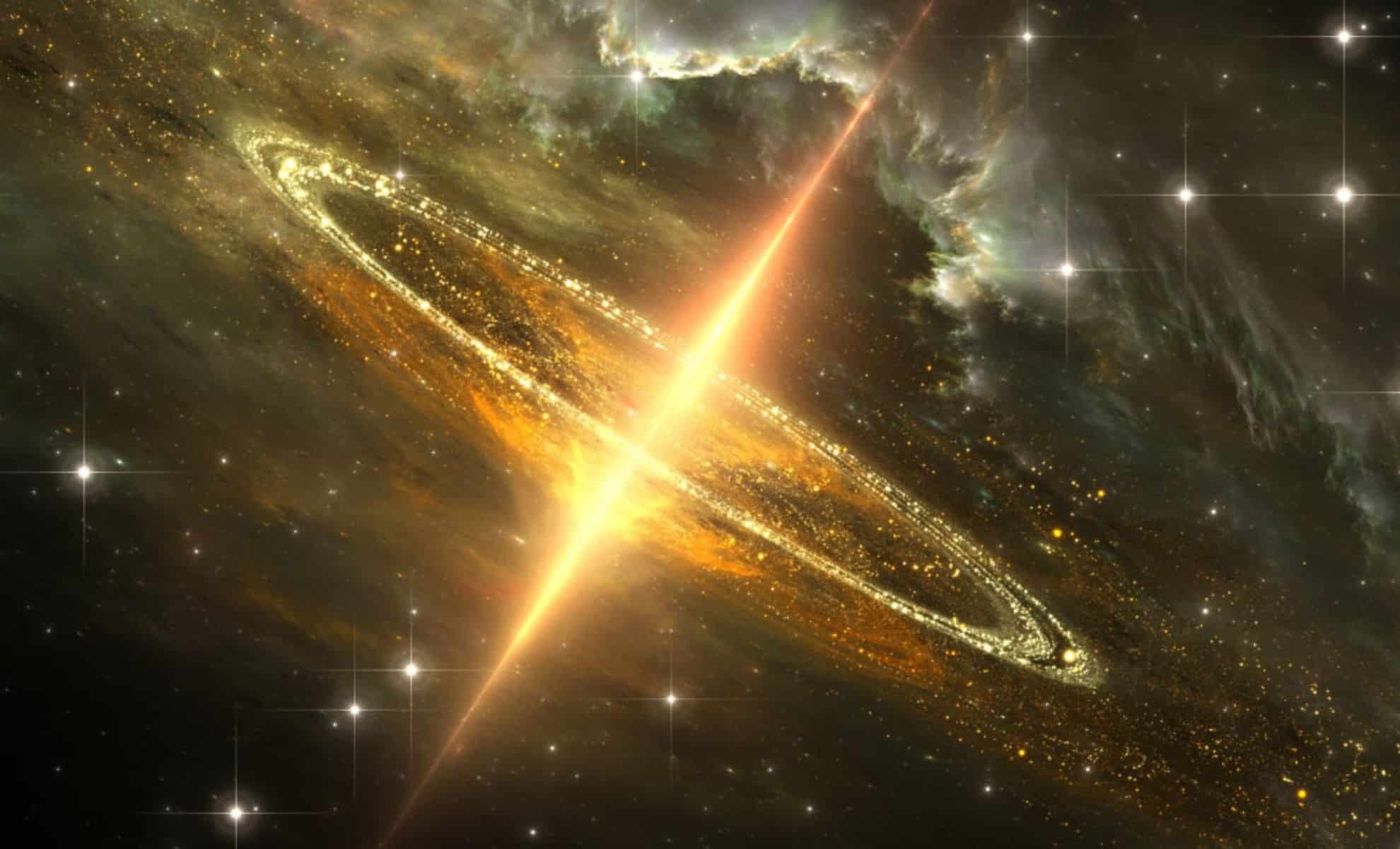 Featured image for "Newborn Black Hole Ignites Distant Galaxy with Stunning Brightness"