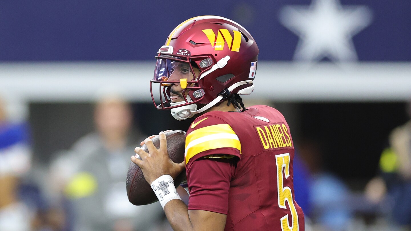 Featured image for Jayden Daniels to Miss Week 8 with Hamstring Injury