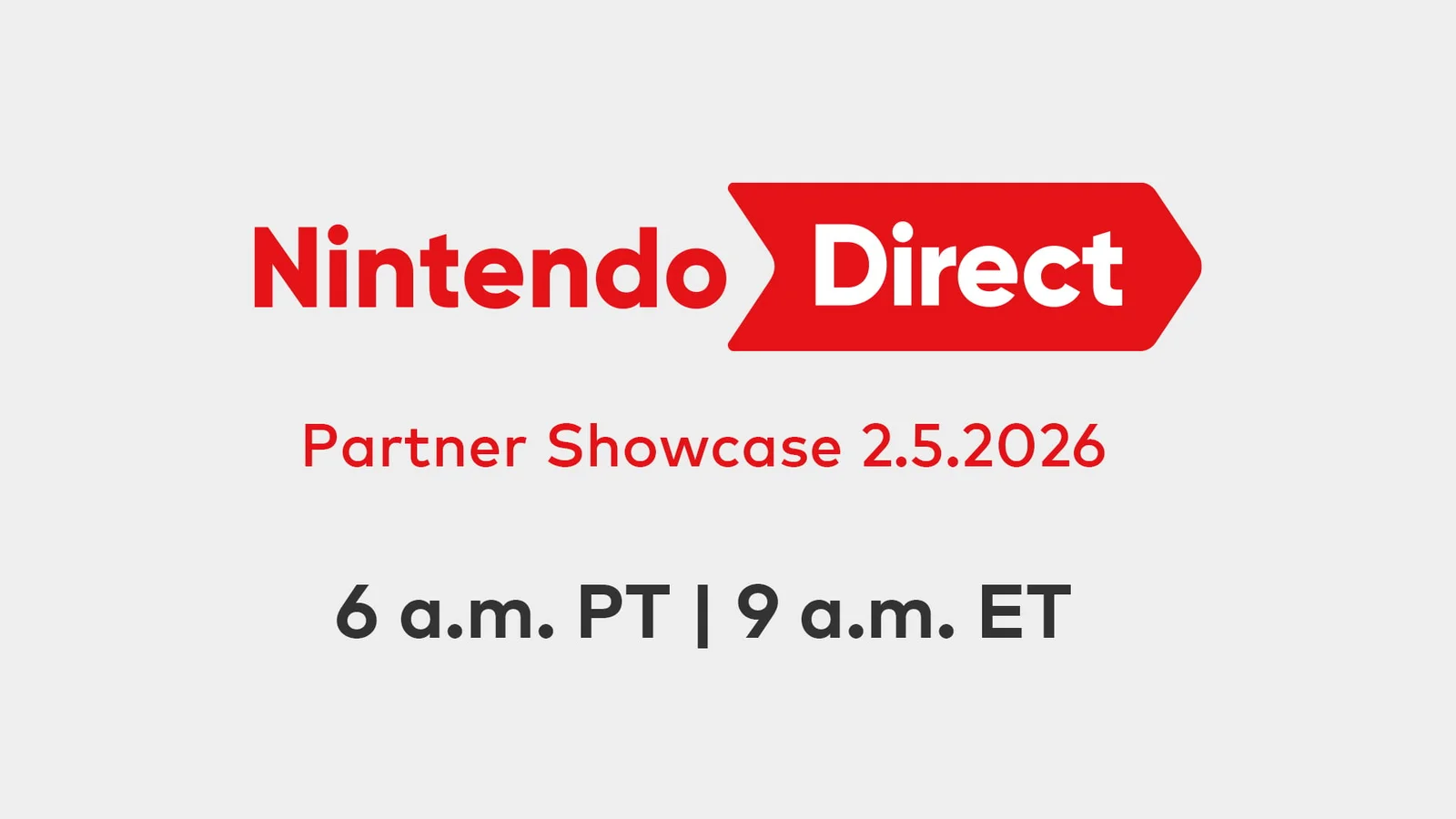 Nintendo Direct Partner Showcase to Preview Switch 2 on Feb. 5
