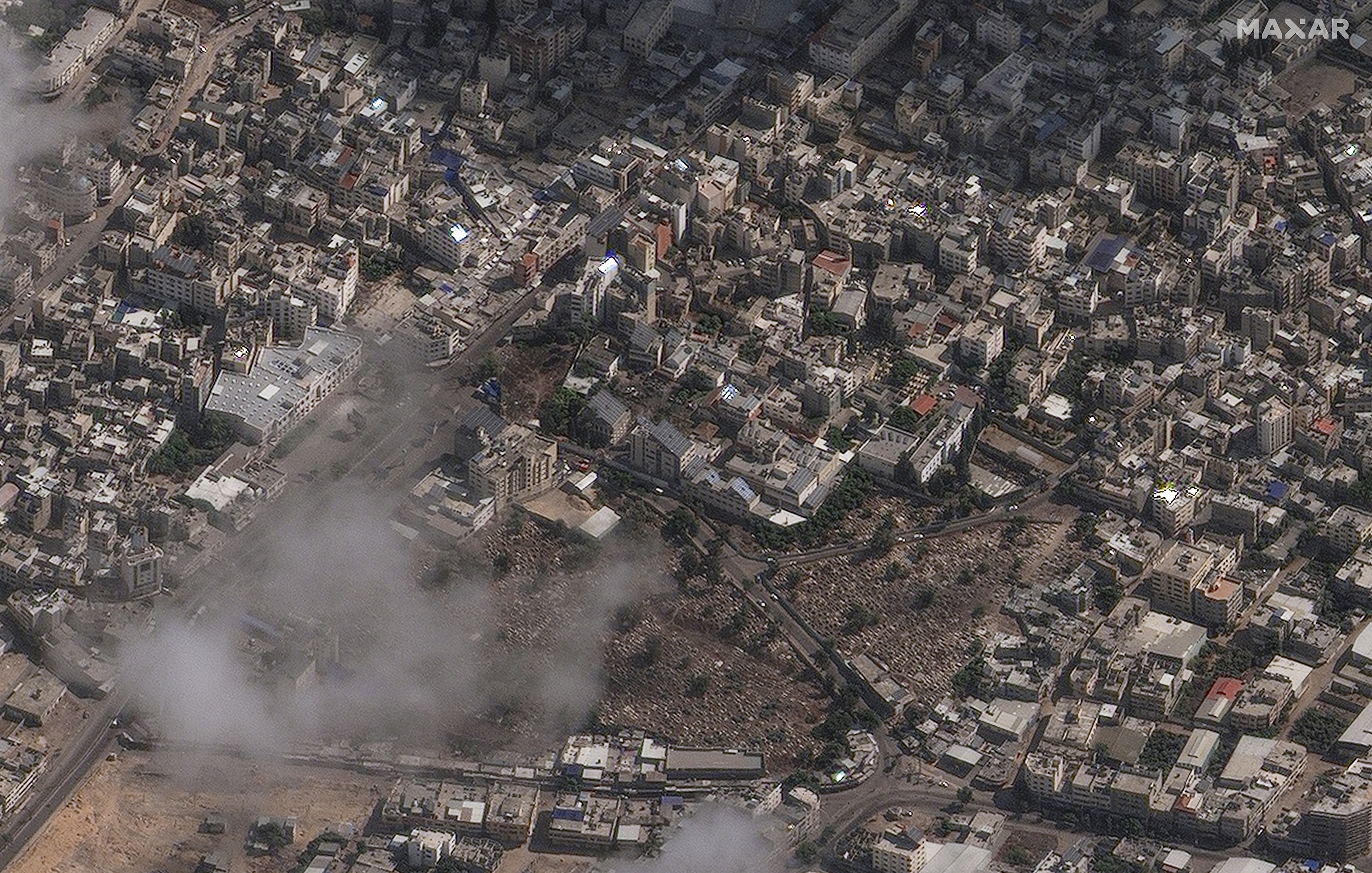 Featured image for "AP Visual Analysis: Gaza Rocket Misfire Causes Deadly Hospital Explosion"