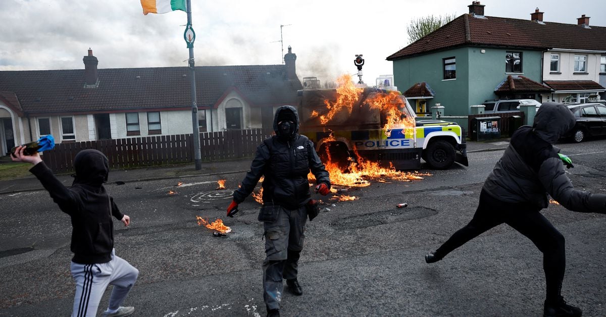 Featured image for Police face violence and unrest in Northern Ireland ahead of Biden visit.