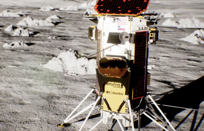 "Odysseus Lunar Lander Survives Tip-Over on Moon's Surface"