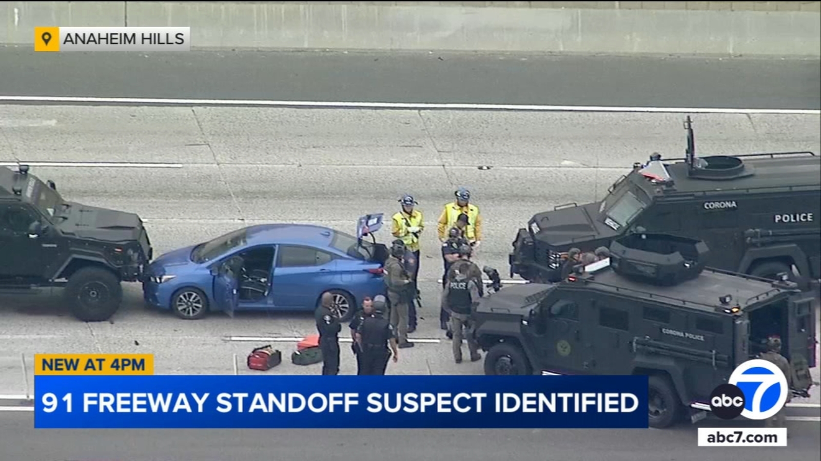Featured image for Suspect Dead After Hours-Long Standoff Shuts Down 91 Freeway in Anaheim