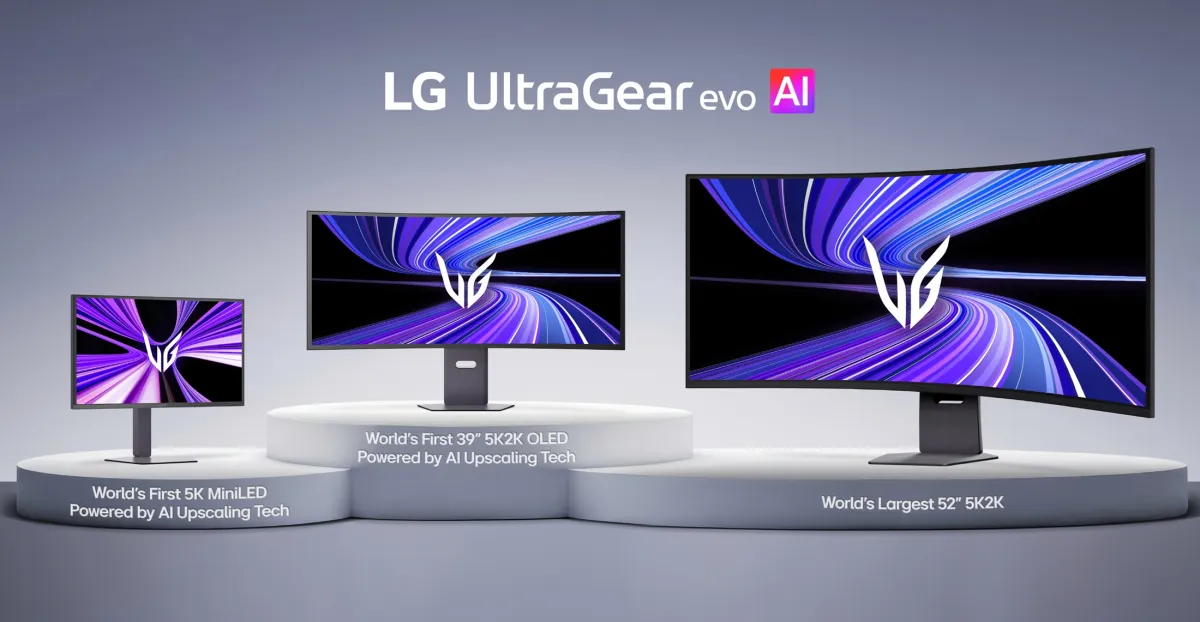 Featured image for LG Launches UltraGear evo Monitors with AI Upscaling and 5K OLED Technology