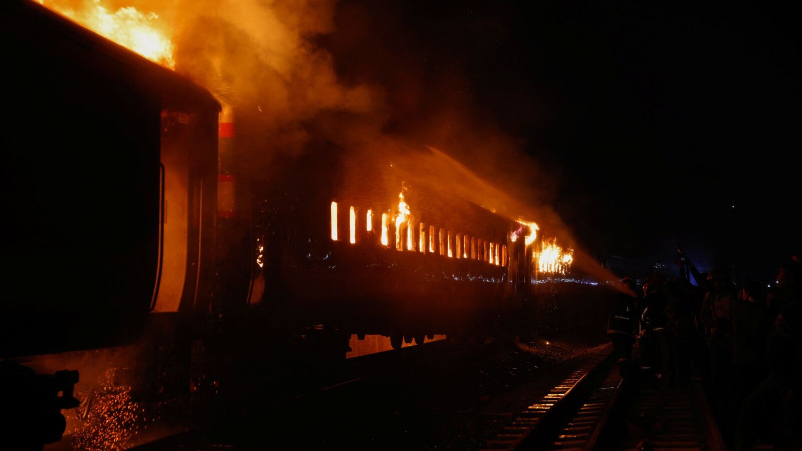 "Five Dead in Suspected Arson Attack on Bangladesh Train Before Elections"