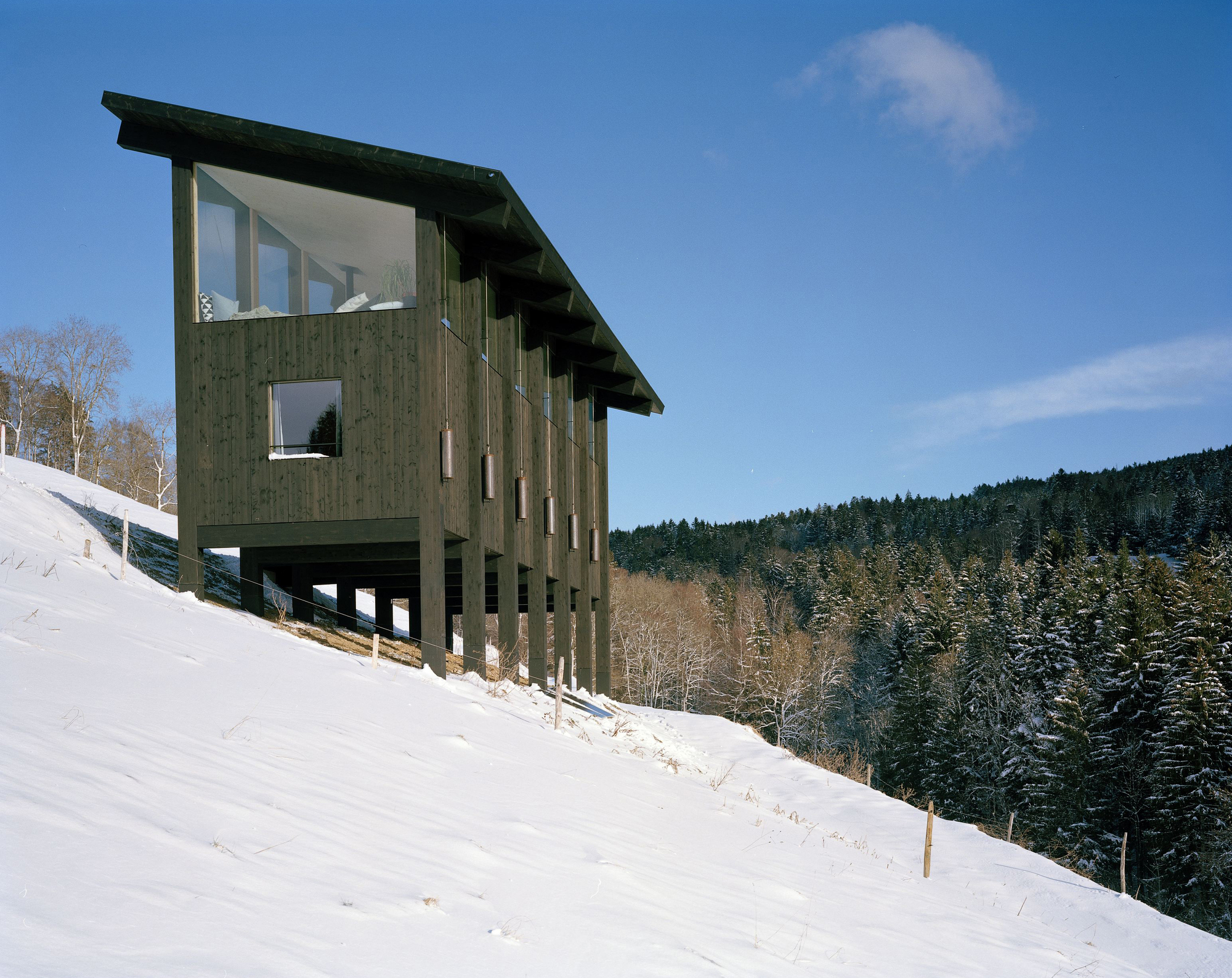 Featured image for LVPH Architectes designs Treyvaux Cabin.