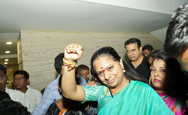 Featured image for "BRS Leader K Kavitha's Arrest Sparks Political and Legal Battle Amid Liquor Policy Scandal"