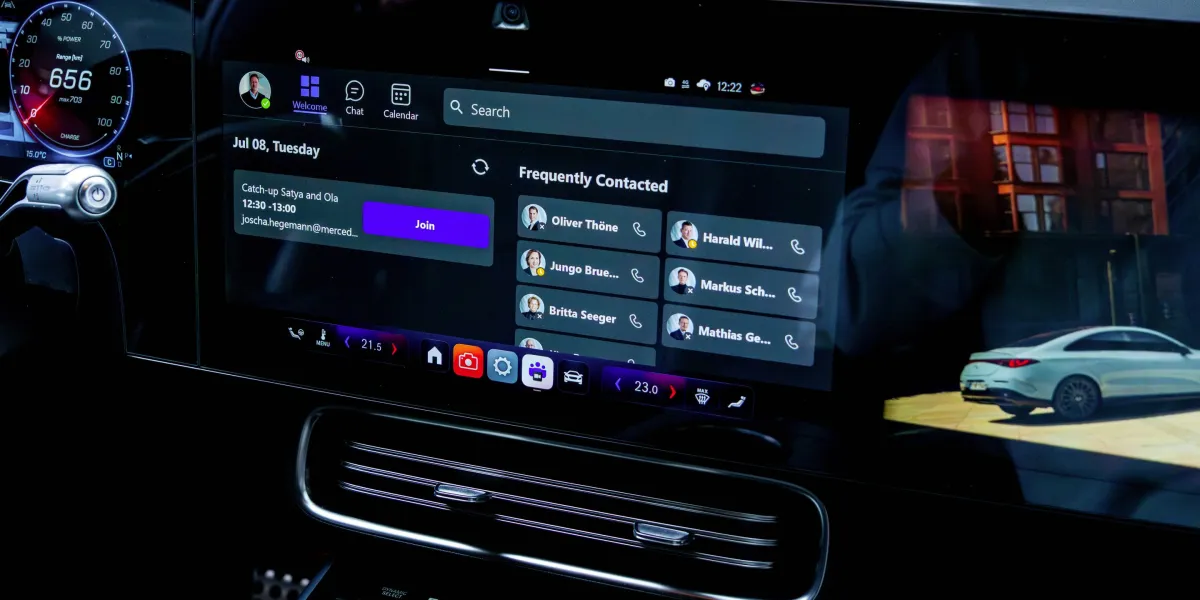 Featured image for Mercedes-Benz Introduces Microsoft Teams Integration for Cars