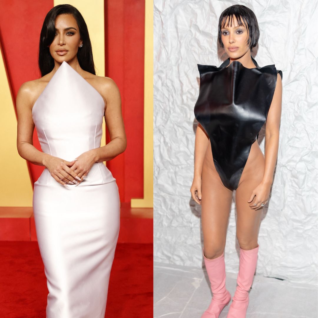 Featured image for "Kim Kardashian and Bianca Censori Make First Public Appearance Together at Kanye West's Album Listening Party"