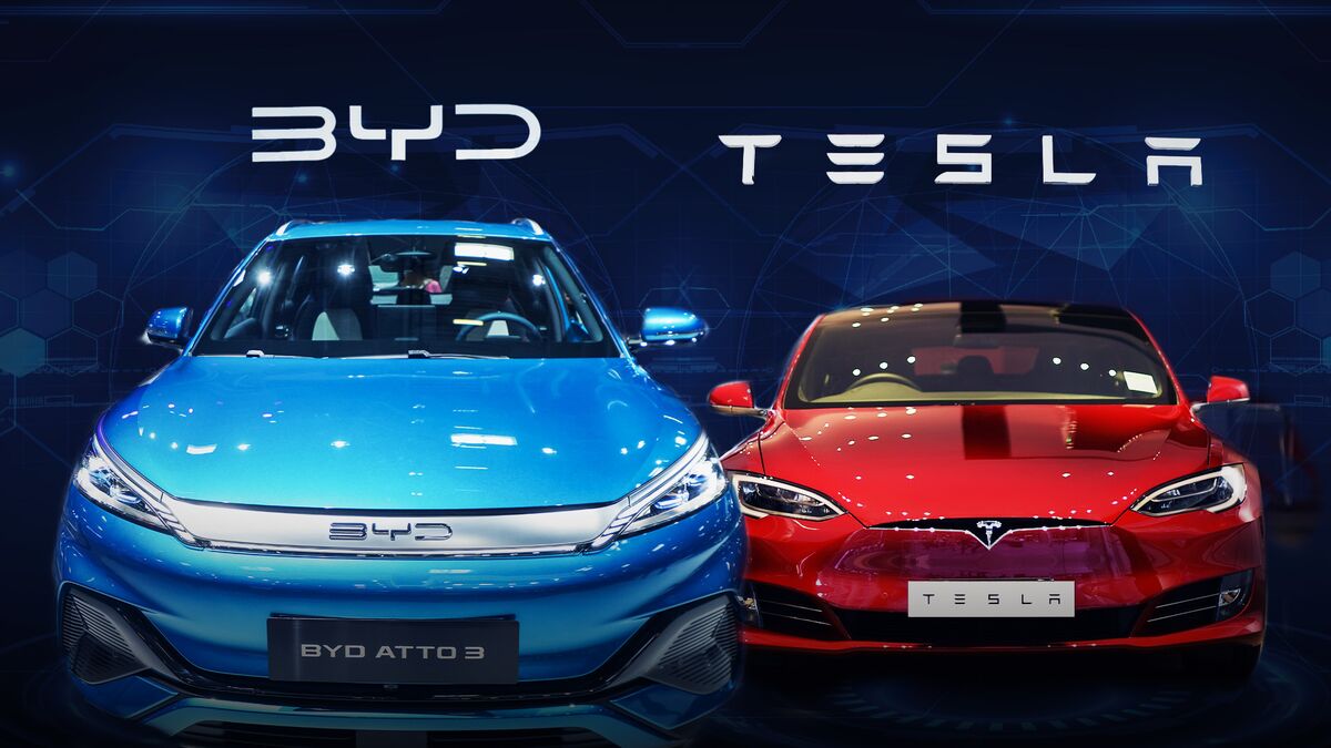 Featured image for "BYD Dethrones Tesla in EV Sales Race as Musk Reacts to Shifting Dynamics"
