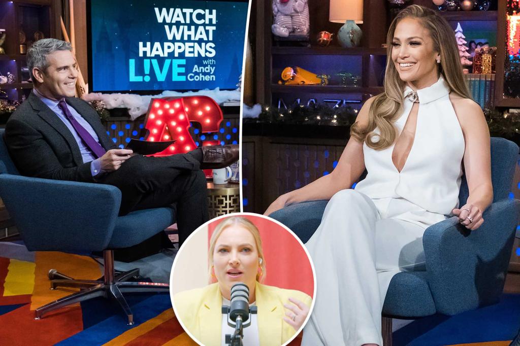 Featured image for Andy Cohen Defends Jennifer Lopez Against Meghan McCain's Criticism