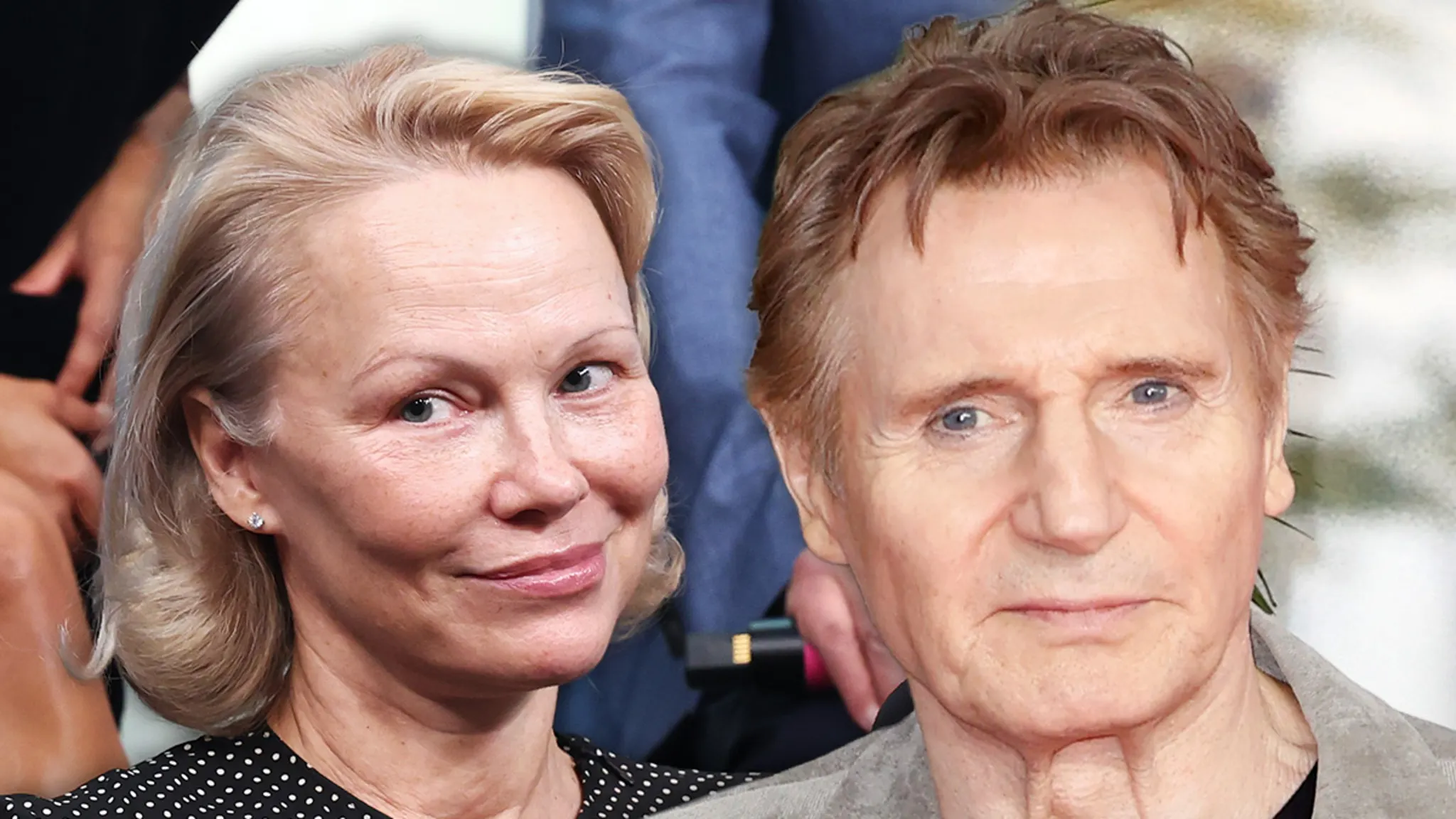 Featured image for Pamela Anderson and Liam Neeson's Romance Was a Publicity Stunt, Say Sources