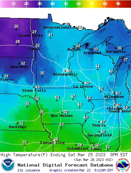 Wintry weather gives way to milder temperatures for the weekend.
