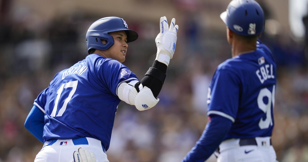 "Ohtani's Memorable Spring Debut: Homers for Dodgers"