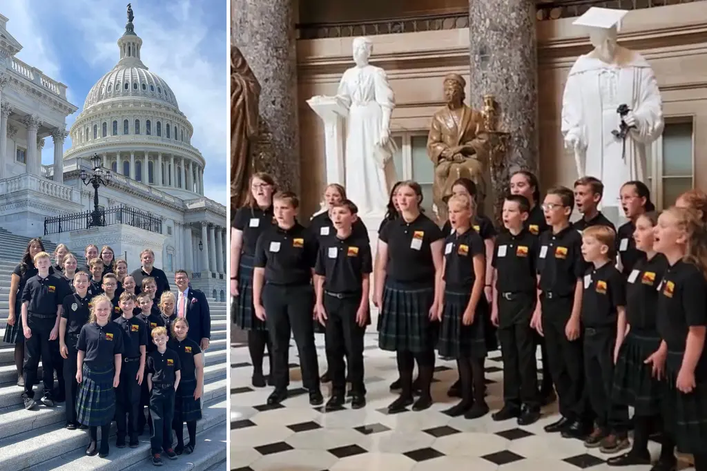 Featured image for Capitol Police halt children's choir singing national anthem in South Carolina.