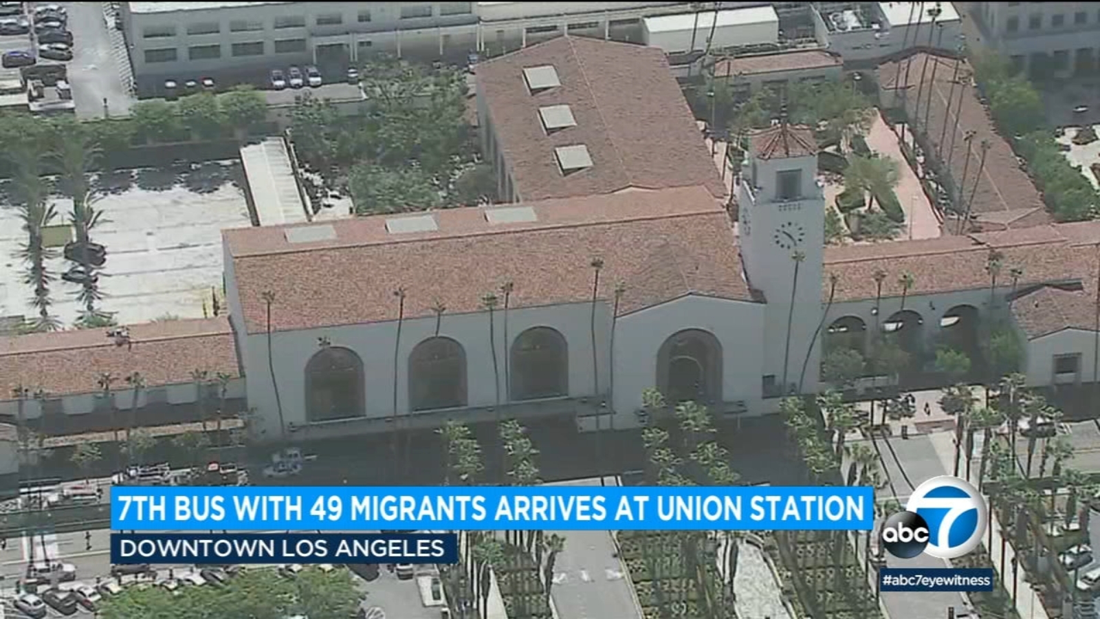 7th Bus of Migrant Asylum Seekers Reaches Downtown L.A. from Texas