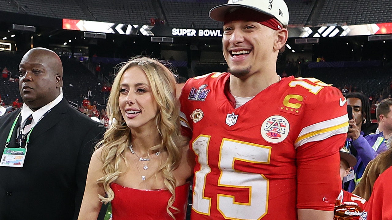 Featured image for "Brittany Mahomes' Super Bowl Style Evolution: From Red Latex Jumpsuit to Cutout Minidress"