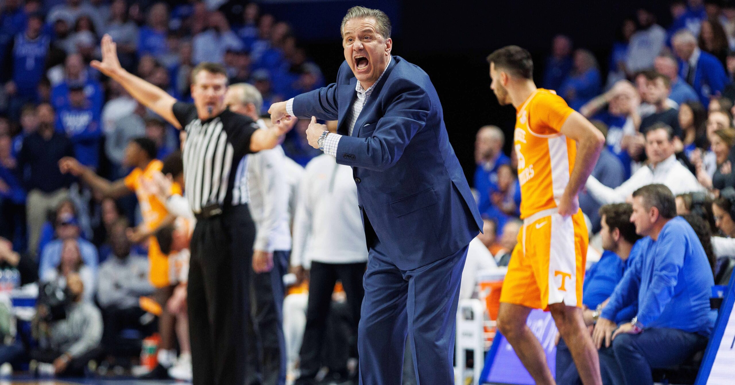 Featured image for "John Calipari's Reaction to Kentucky's Loss to Tennessee and Josiah-Jordan James' Game-Winning Patience"