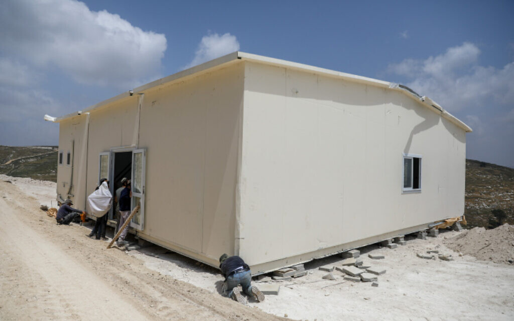 International condemnation of new yeshiva building in illegal Homesh outpost.