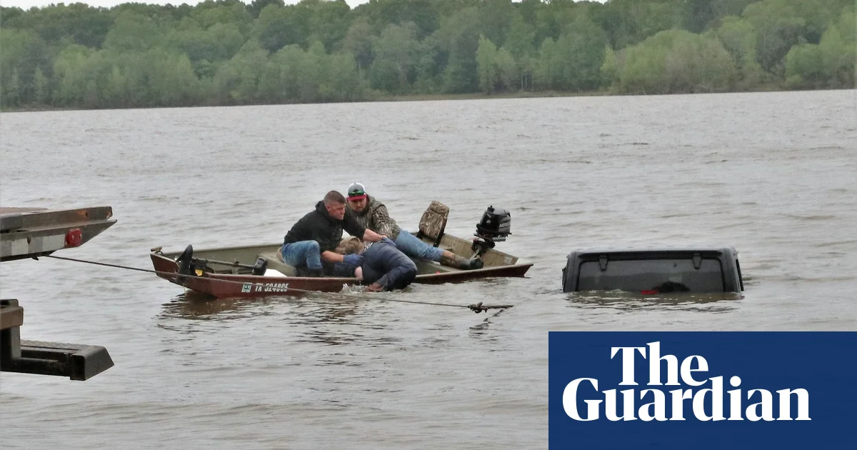 Woman rescued from submerged vehicle in Texas lake.