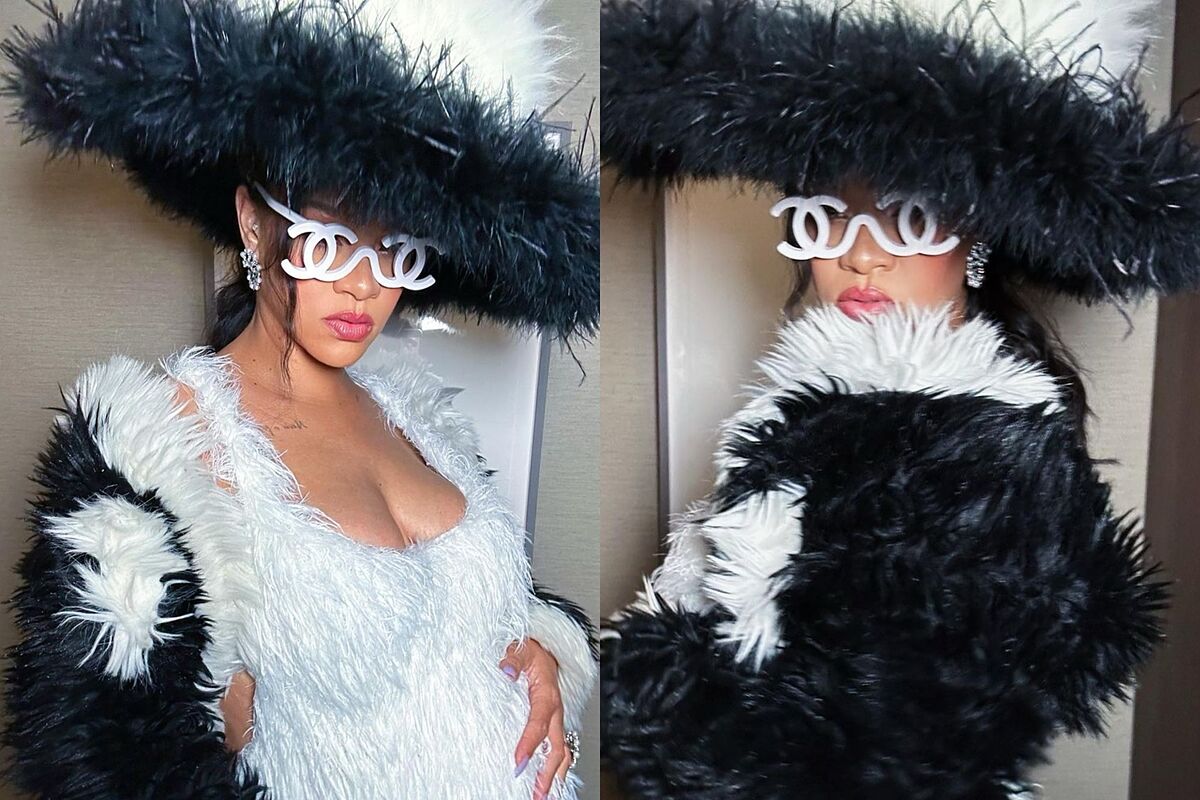 Rihanna stuns in vintage Chanel at Met Gala 2023.