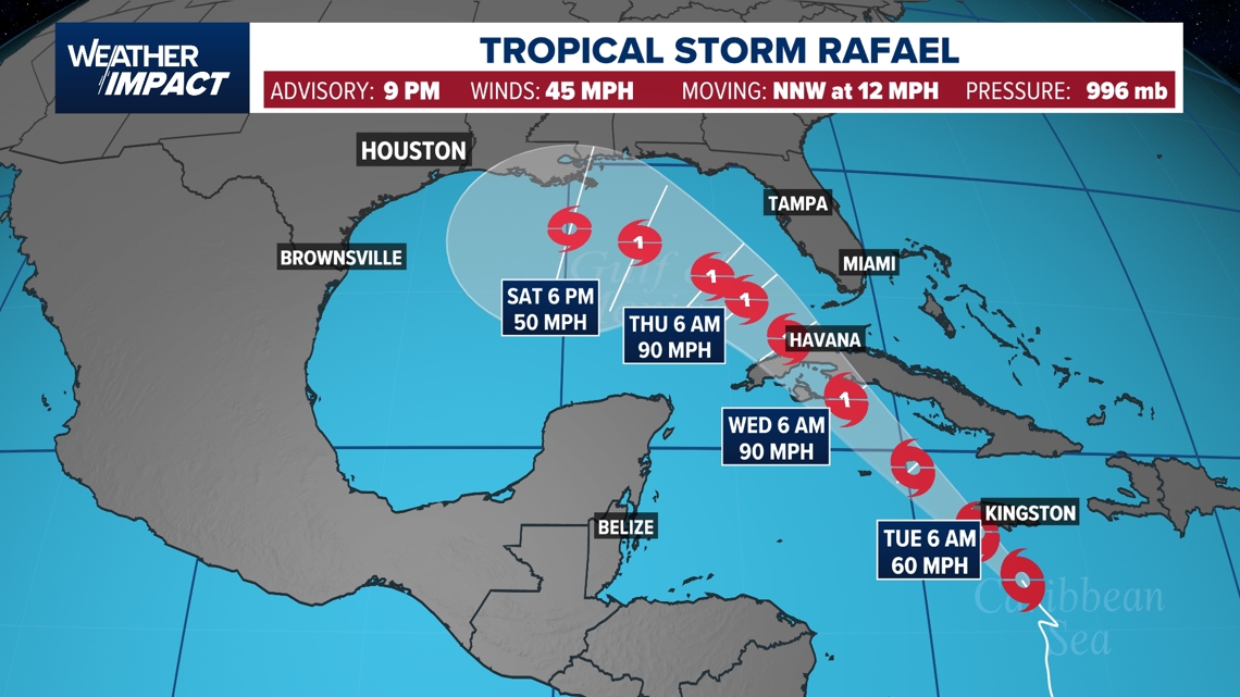 Featured image for Tropical Storm Rafael Intensifies, Caribbean Braces for Hurricane Impact