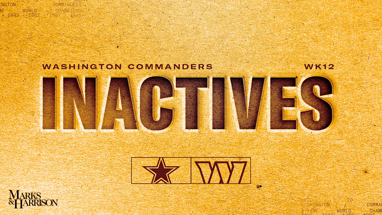Featured image for Week 12 Inactives: Commanders vs. Cowboys