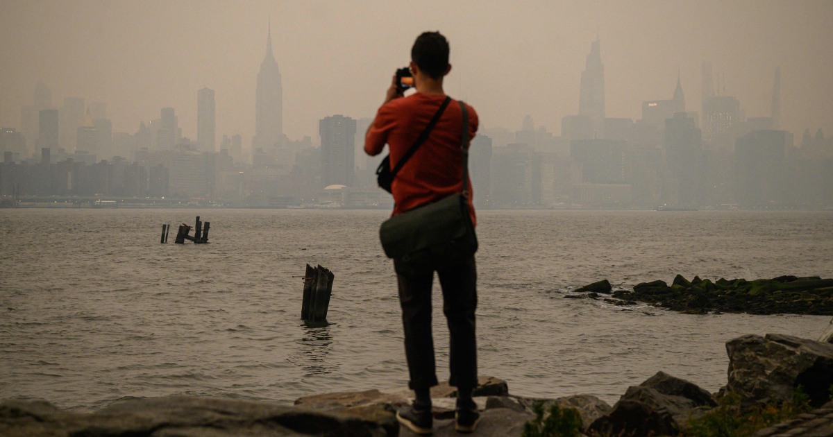 Canadian Wildfire Smoke Causes Haze and Air Pollution in New York City